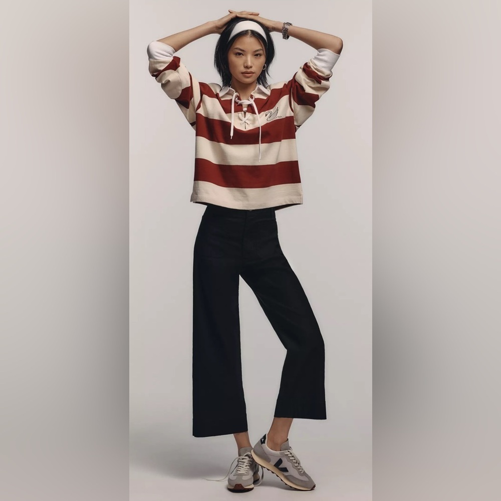Maeve The Colette Cropped Wide-Leg Pants